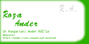 roza ander business card